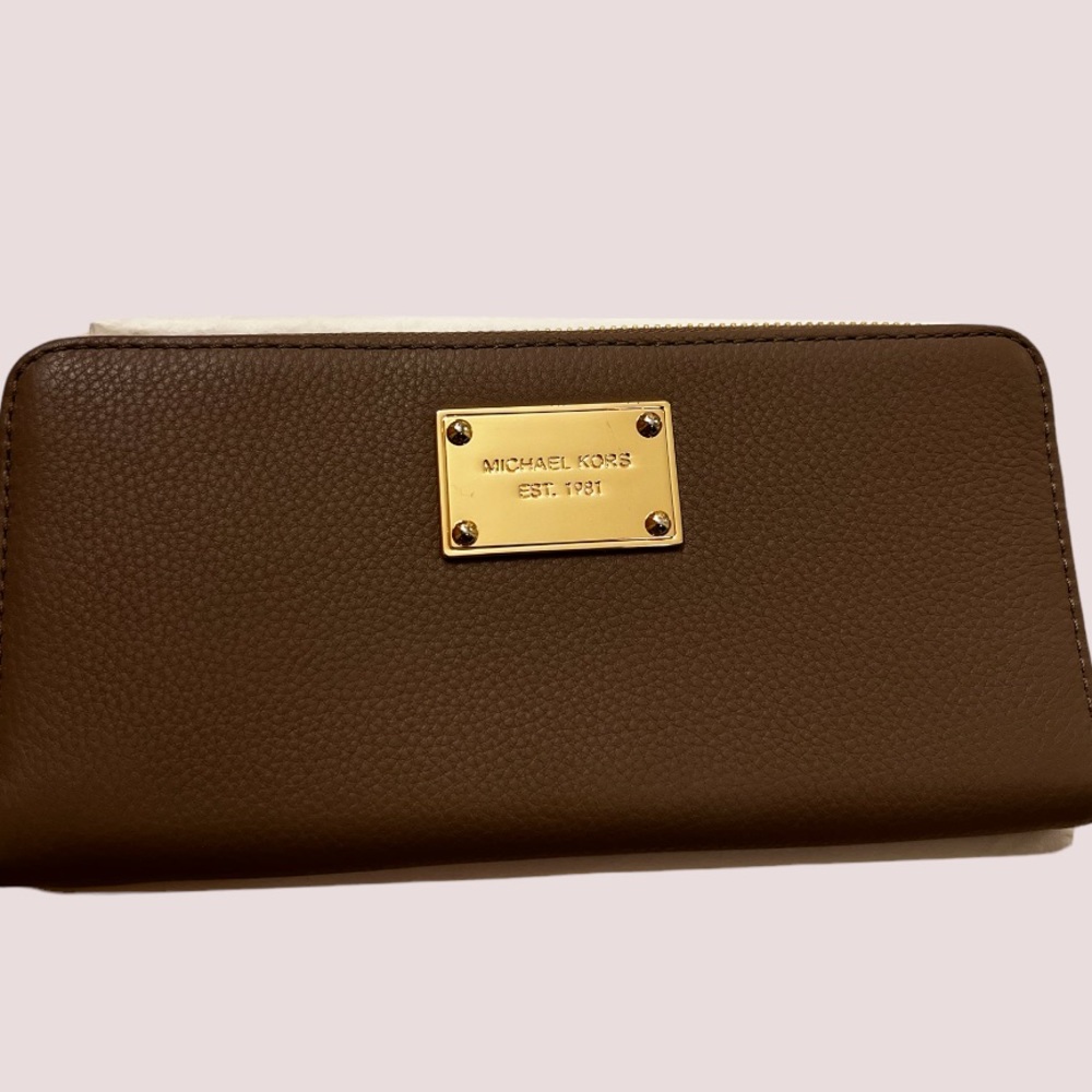 Michael Kors brown leather wallet